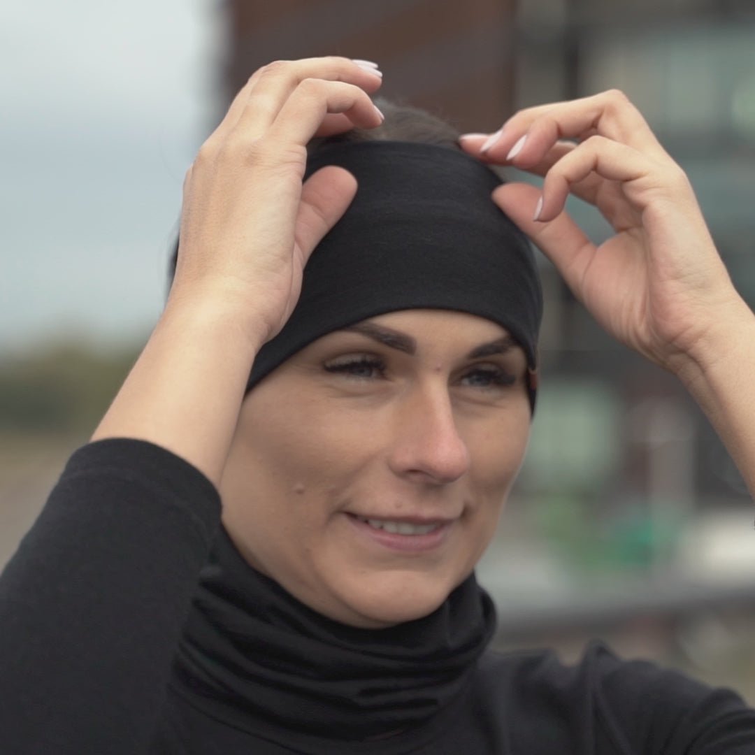 Women's Headband 160 Merino Black