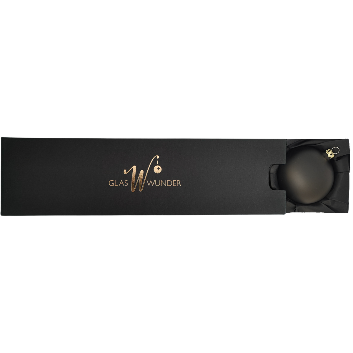 "night" - 8 cm kerstballen mat zwart