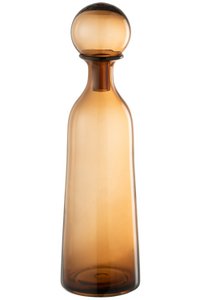J -Line Dekorationsflasche + Stopp einfach hoch - Glas - braun - groß
