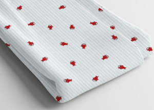 100 % Baumwoll-Musselin – Sharky-Streifen-Print