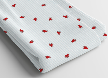100% bomuldsmuslin - Sharky striber print