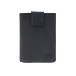 Luxury vintage blue card case with pocket for storing cards and other small items. Made of high-quality materials for durability and style.