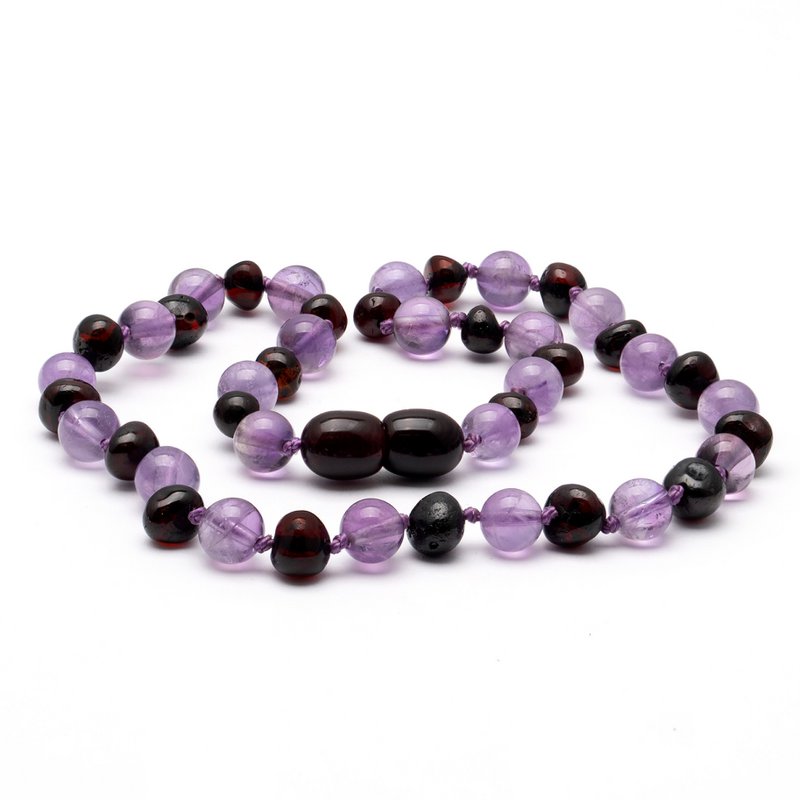 Naszyjnik Baltic Amber & Amethyst 138