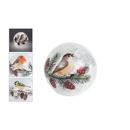 Atmospheric lighting LED Bird ball white glass
