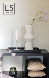 LS Collection® - Rettangolo 50x30cm - Vassoio - Portacandele - Portacandele - Vassoio da portata - Vassoio in legno - Vassoio in legno - Plateau - Decorazione - Accessori per la casa - Nero Opaco