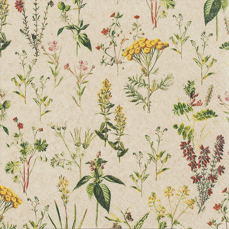 Lunch napkins from recycling tissue "herbal meadow"
