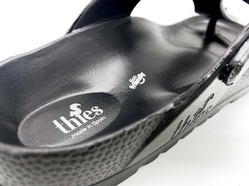 thies 1856 ® Ecofoam Thong Sandal vegan black