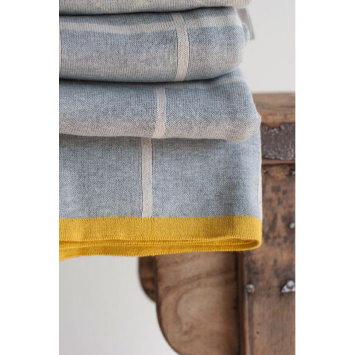 Todden Grey Jacquard-Überwurf – weiche gebürstete Baumwolle