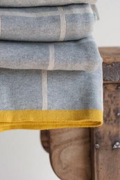 Todden Grey Jacquard-Überwurf – weiche gebürstete Baumwolle