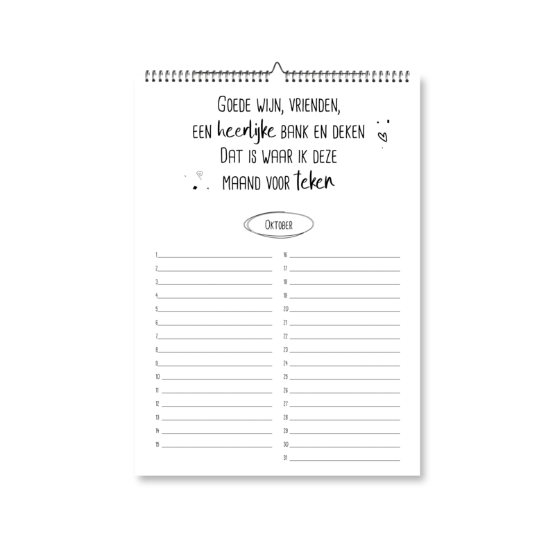 calendario compleanno A4