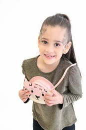 Sac bandoulière enfant - Léo le Léopard rose