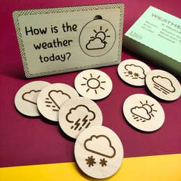 Houten weerbord, Montessori speelgoed voor kinderen en peuters