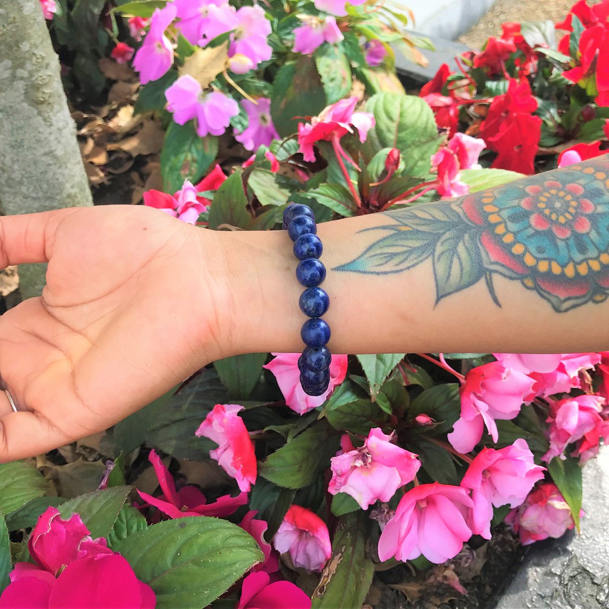 Lapislazuli Stretch-Armband von nlanlaVictory