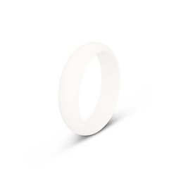 Classic - Virgin White wedding ring, made of white metal, with a simple, minimalist design.