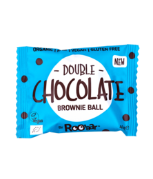 Double chocolate brownie ball, organic, 40g, snack bar.