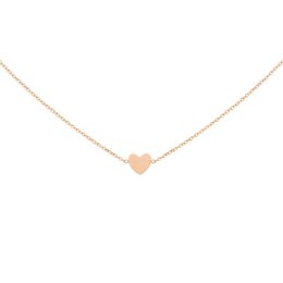A delicate gold-plated necklace with a small heart pendant, perfect for everyday wear. The necklace is available in three color variants - gold, silver, and rose gold.