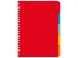 Tab Kangaro A4 blank recycled manila cardboard 180grs 23r. 5pcs assorted