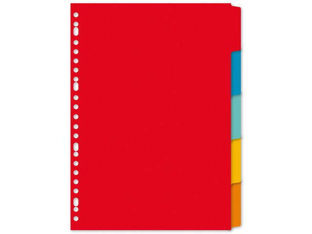 Tab Kangaro A4 blank recycled manila cardboard 180grs 23r. 5pcs assorted