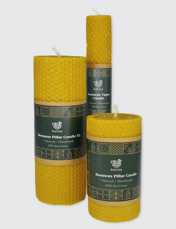 Bougie Pilier Cire d'Abeille 27H