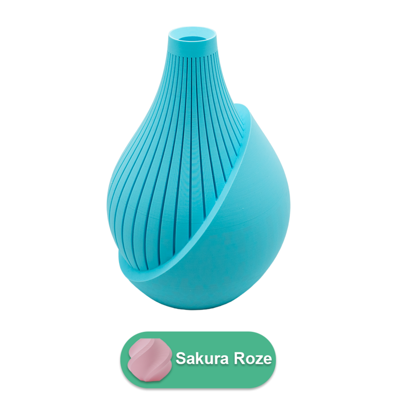 Elodie 3D vase - 3D printet vase - Bæredygtig PLA - Velegnet til kunstige blomster