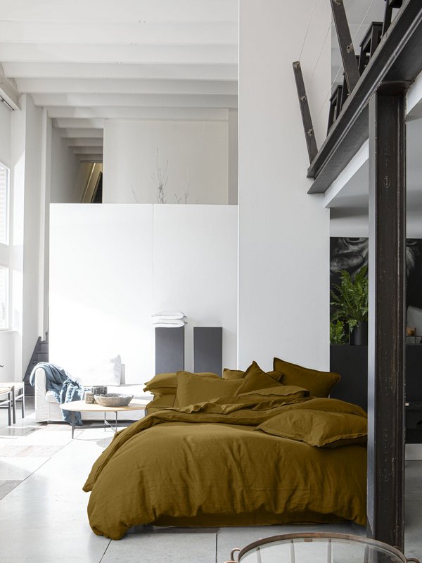 POSZEWKA NA KOŁDRĘ 240X220CM 100% PRANA LNIANA MOCHA
