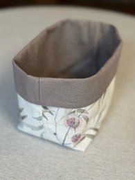 Kosz na ubrania, h=20cm, bawełna z recyklingu, z nadrukiem | Pipo Fresno