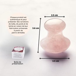 Champi Gua Sha – Rosenquarz – Effektive Gesichtsmassage – Ausstrahlung des Teints und gesunder Glanzeffekt – Hilfsmittel für das Wohlbefinden