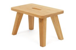 Robust Holzschemel aus Eichenholz »Emil« i varmere Honigoptik