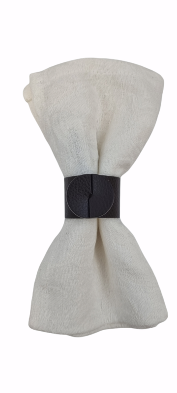 Servilletero Skinnatur | cuero reciclado | 4 cm de diámetro