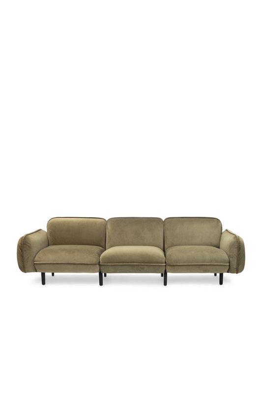Divano Bean, velluto verde