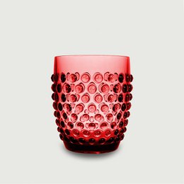 Arca Dotted aqua - Acryl Drinkbeker 350ml - rood - duurzaam, lichtgewicht, onbreekbaar, ideaal voor in de tuin, picknick, speelse look