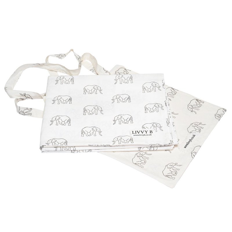 Grey Elephant Table Cloth