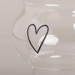 Double Bubble Glas Herz (VE = 6 Stk)