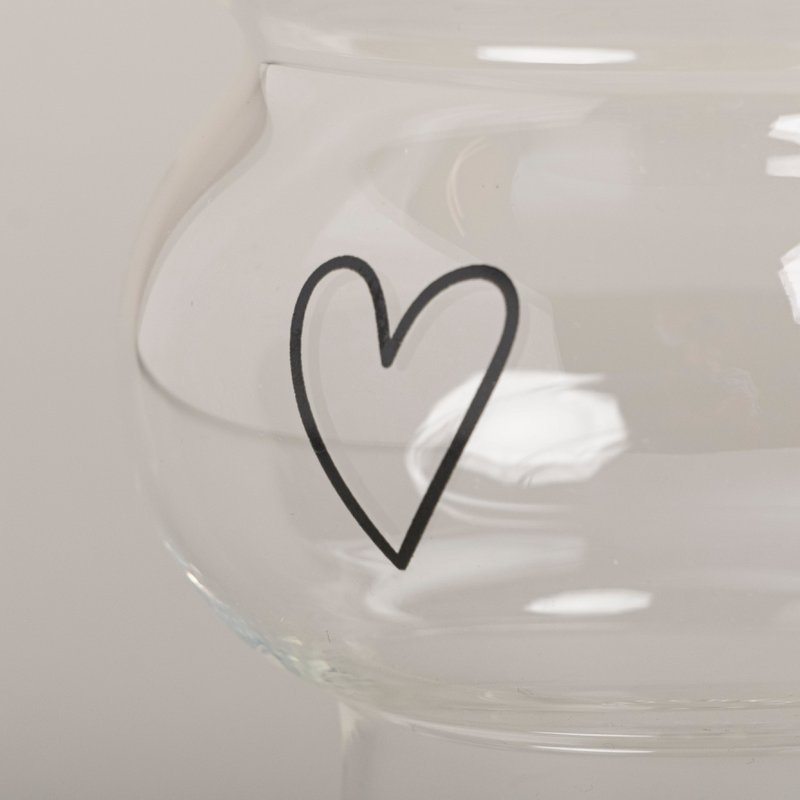 Double Bubble Glas Herz (VE = 6 Stk)