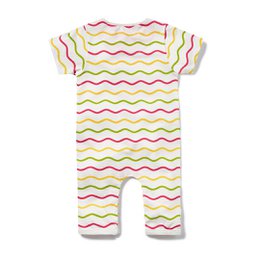Chevron Whale-Melon Strampler