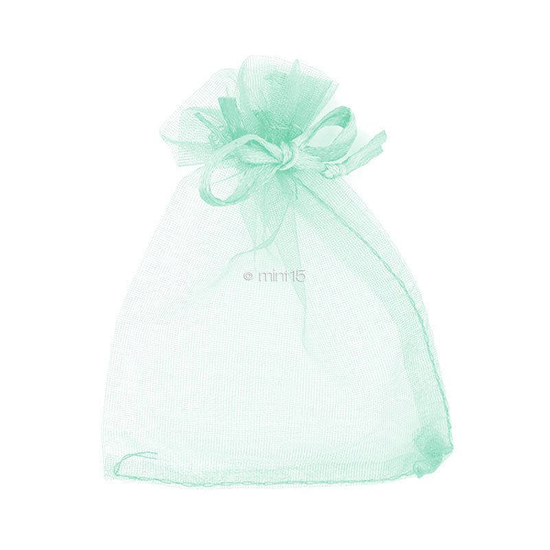 10x Mint organza gavepose