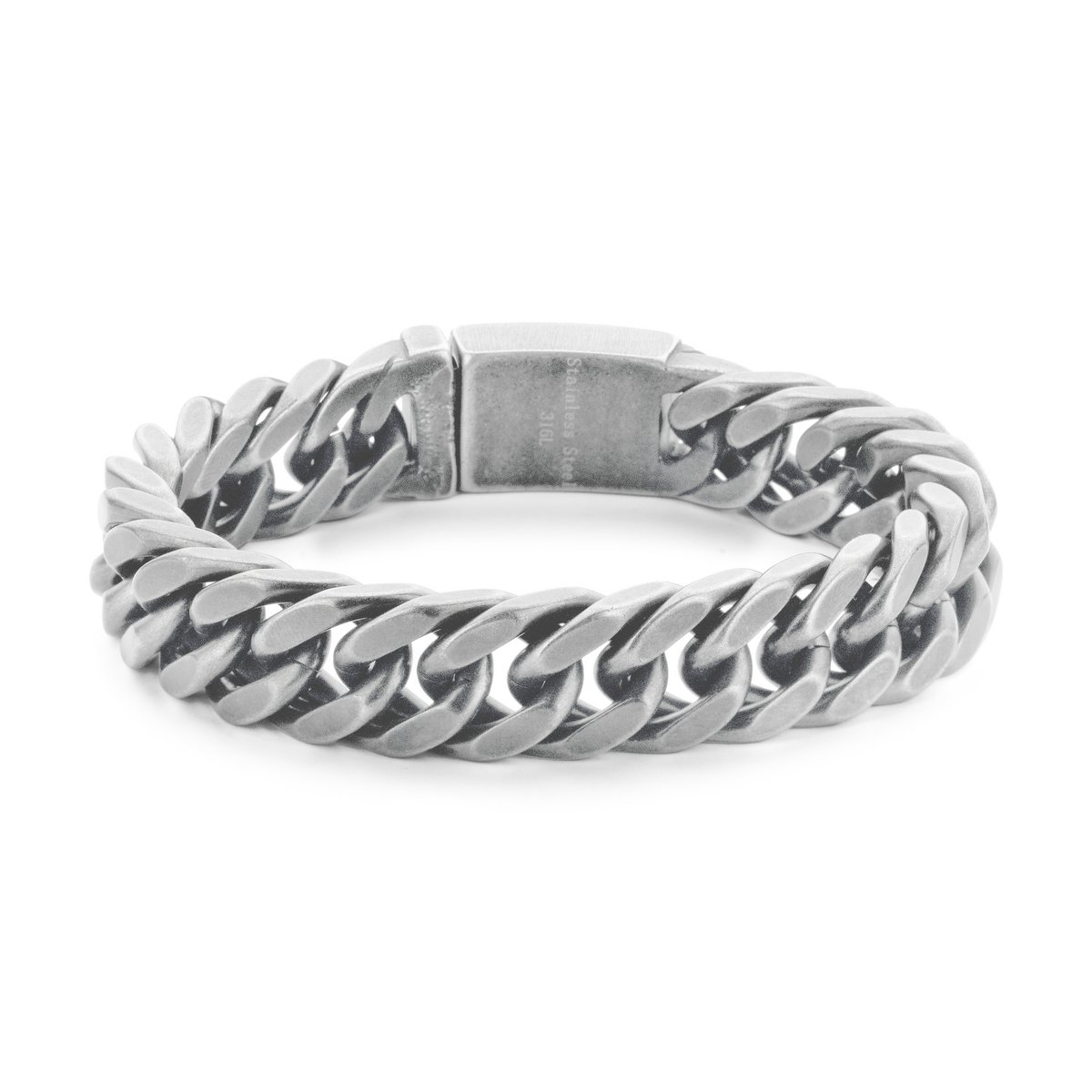 Frank 1967 Steel 7FB-0360 Stalen armband - 19,5 cm - Zilverkleurig