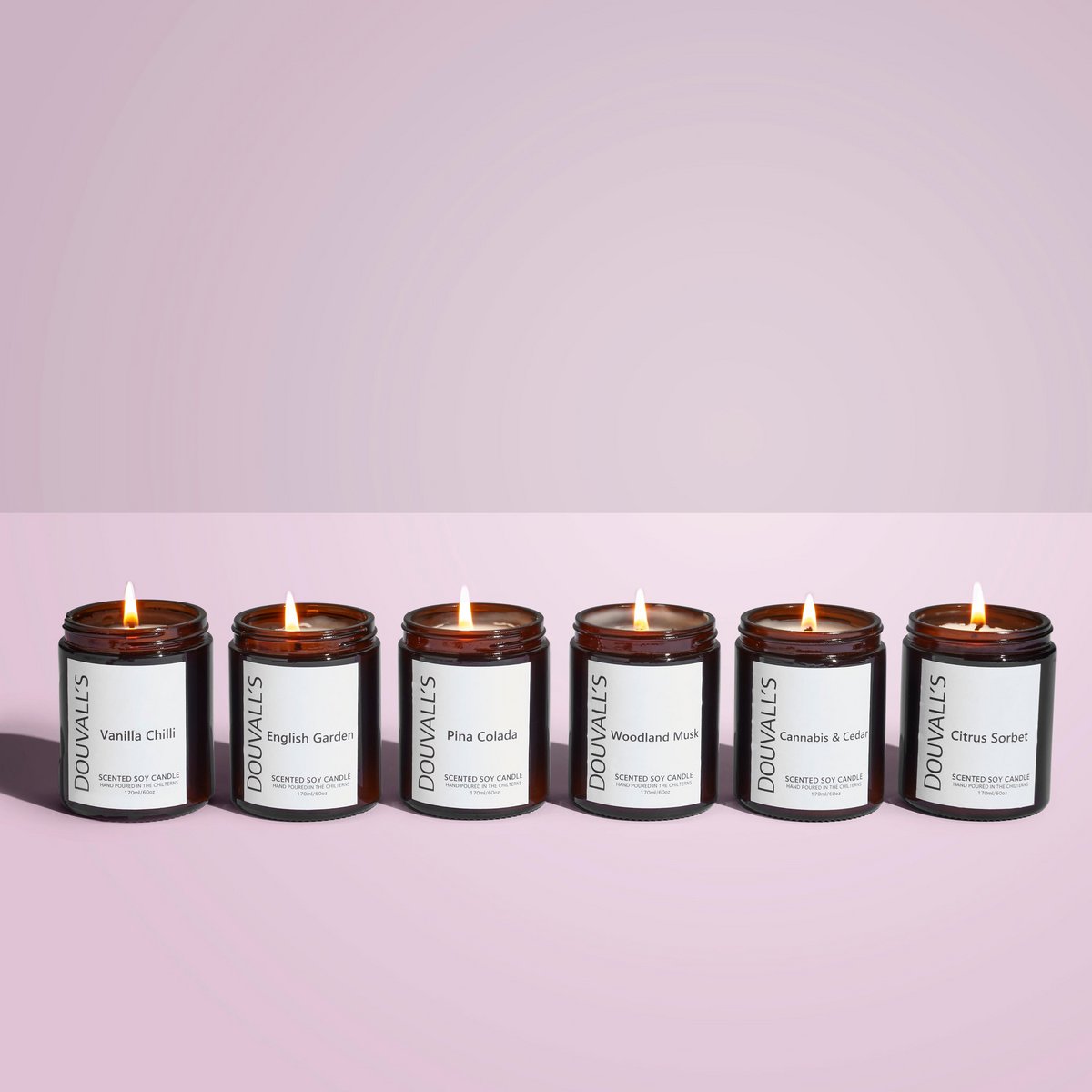 Candele profumate alla cera di soia ecologica 180g