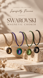 Imperfectly Precious Magnetic Choker -Swarovski Crystal