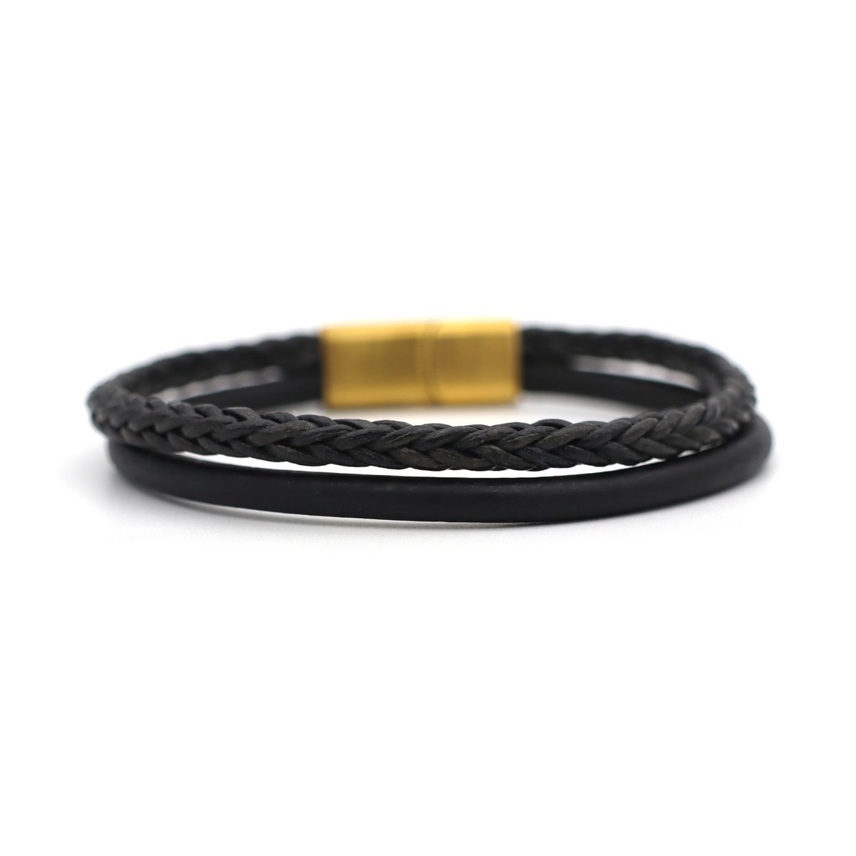 Semarang mix zwart - 4mm- zilver of goud