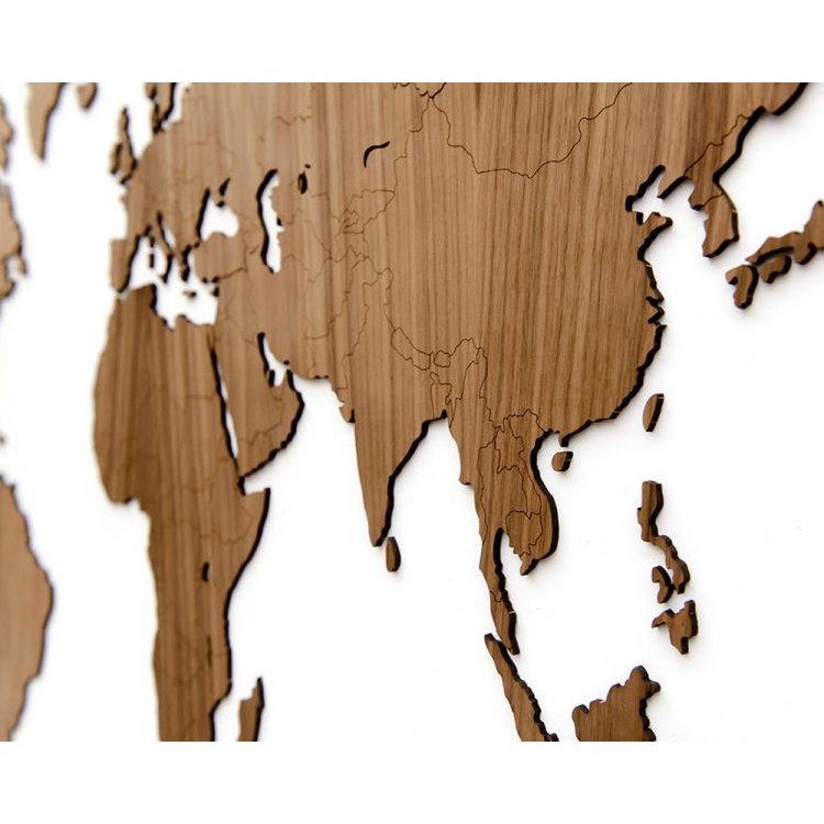 Mappa del mondo in legno - Fai da te - 3 tipi di legno