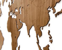Mappa del mondo in legno - Fai da te - 3 tipi di legno
