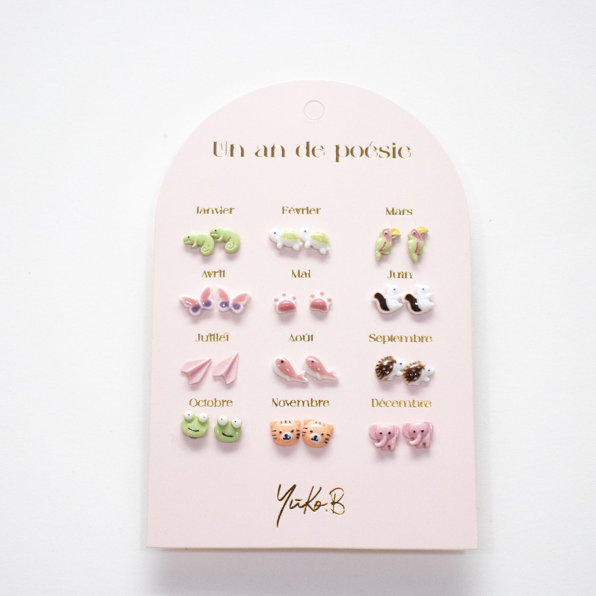 Box of 12 Steel Earrings — A Year of Jungle Poetry