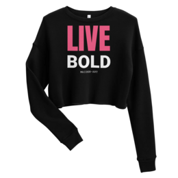 Live Bold Crop Sweatshirt - sweatshirt kvinder