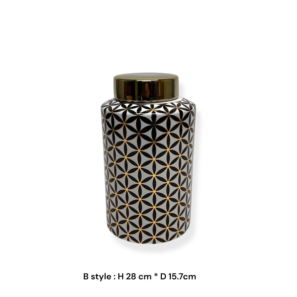 Gouden busje met klavertje zes