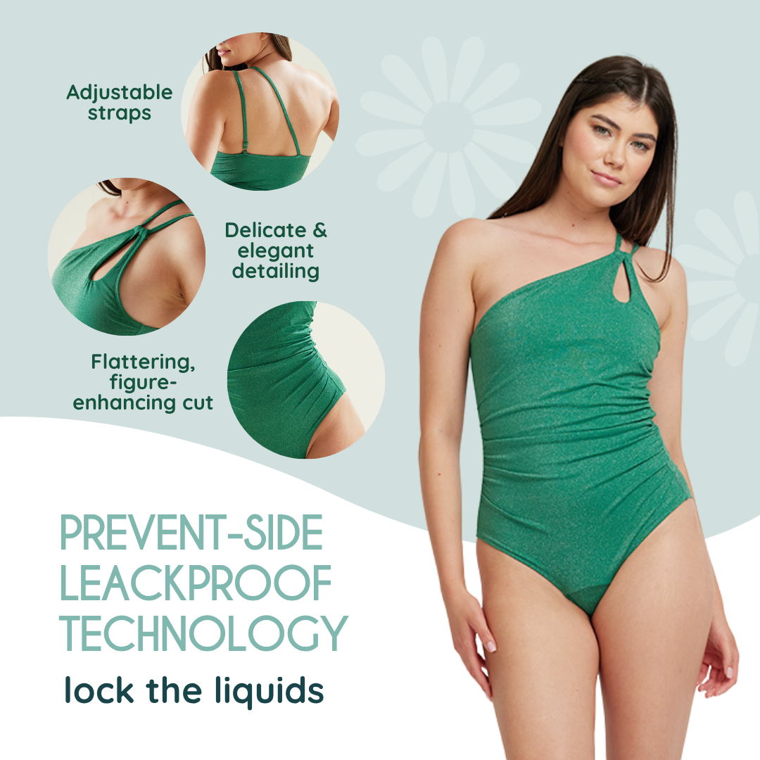 Femieko Eva MAINTRAL MENSTRUAL réutilisable - Absorption modérée, protection des fuites à 3 couches, vert