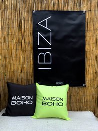 Cushion cover Capetown Black Outdoor