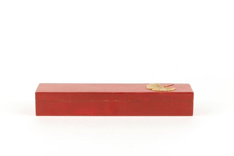 Gingko pattern chopstick box in stone 