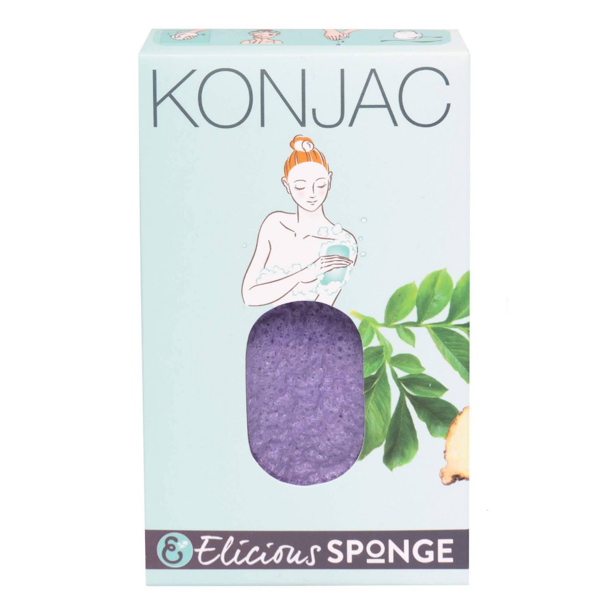 Konjac sponge for the body extra thick lavender - calming
