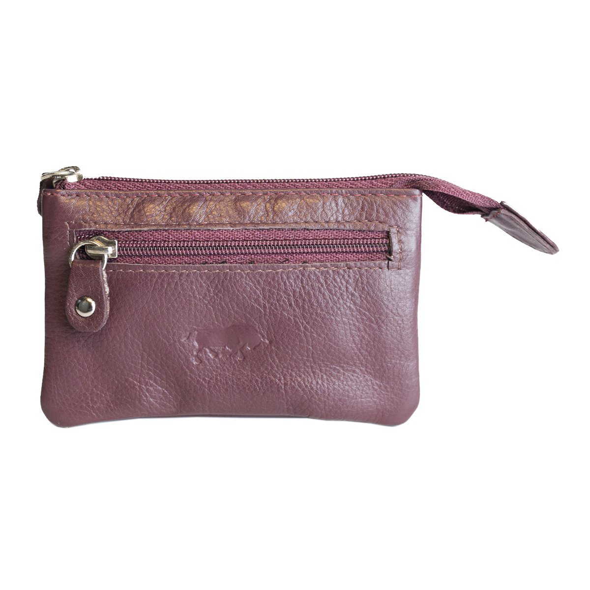 Portachiavi In 11 Colori - Portachiavi In Pelle - Con 2 Tasche Con Cerniera